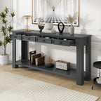 Nestfair Entryway Console Table Sofa Table with Storage Drawers and Bottom Shelf