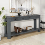 Nestfair Entryway Console Table Sofa Table with Storage Drawers and Bottom Shelf