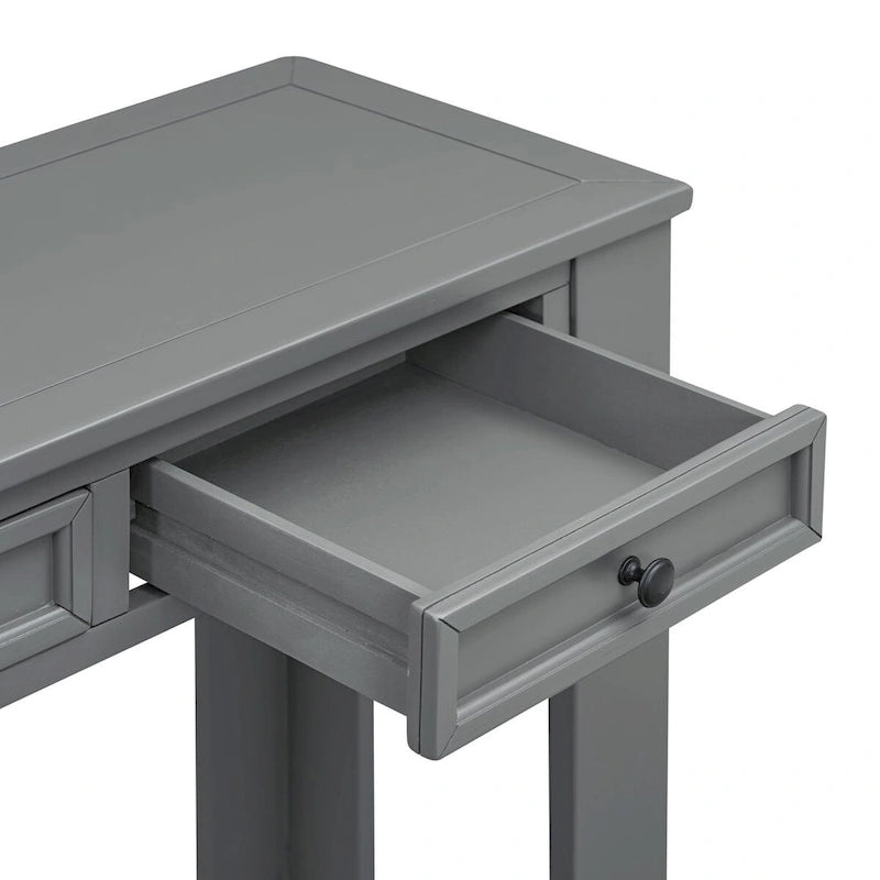 Nestfair Entryway Console Table Sofa Table with Storage Drawers and Bottom Shelf