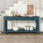 Nestfair Entryway Console Table Sofa Table with Storage Drawers and Bottom Shelf