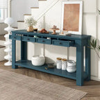 Nestfair Entryway Console Table Sofa Table with Storage Drawers and Bottom Shelf