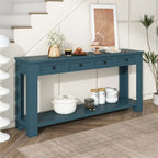 Nestfair Entryway Console Table Sofa Table with Storage Drawers and Bottom Shelf