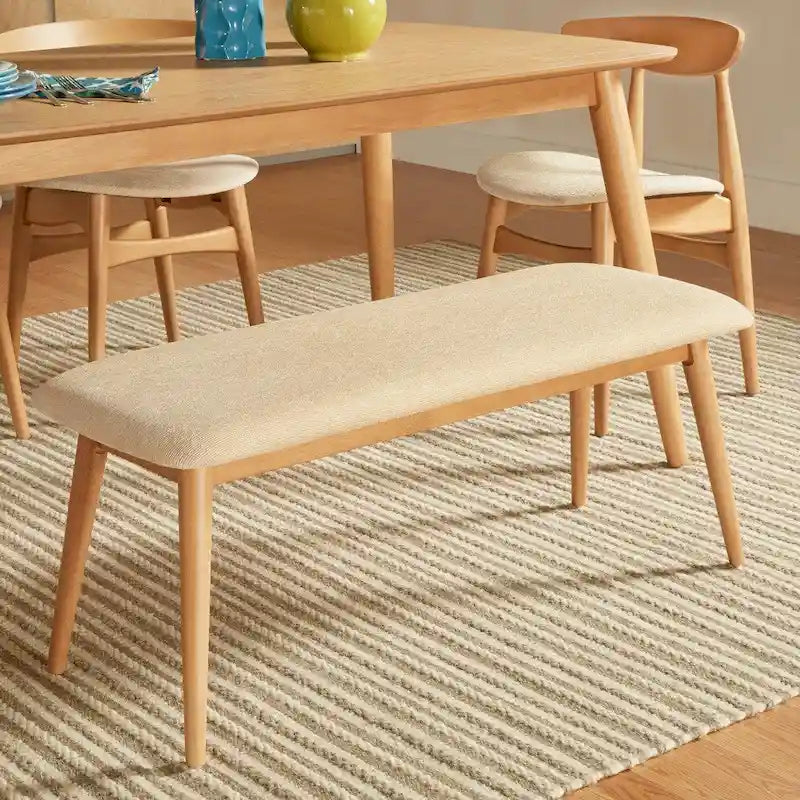 Norwegian Danish Modern Tapered Upholstered Dining Bench iNSPIRE Q Modern