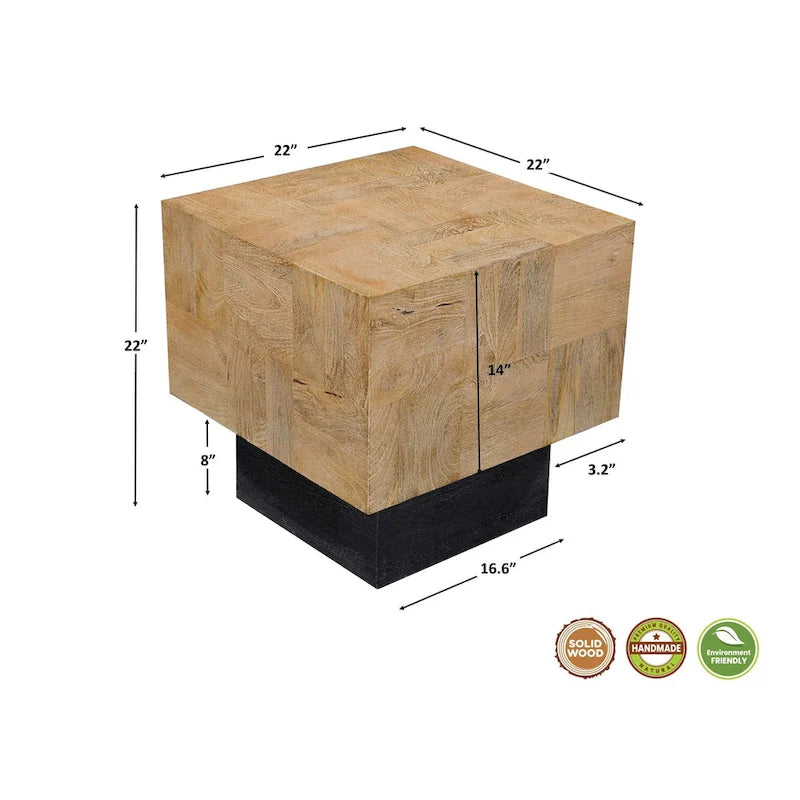 Caden Modern Solid Wood Side Table