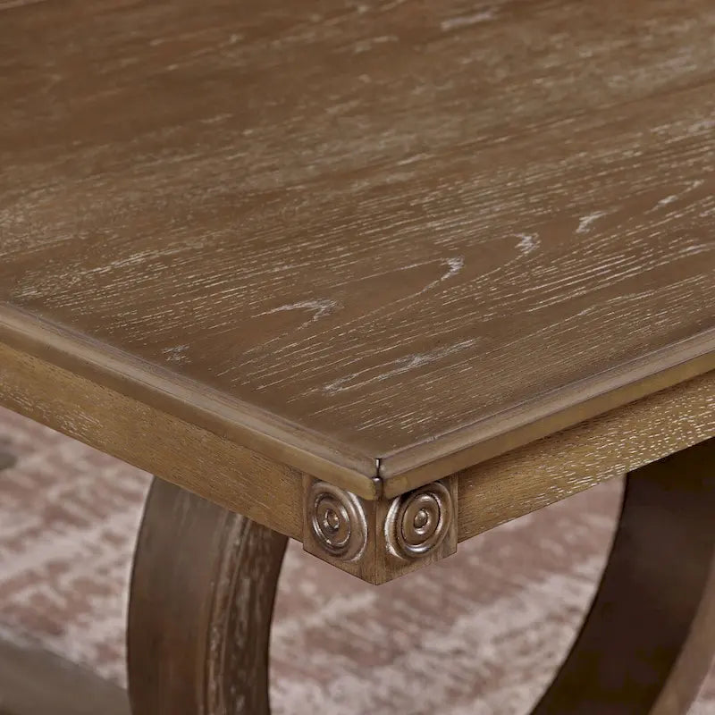 Furniture of America Agio Transitional Brown 84-inch Expandable Dining Table