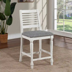 Ionessa Farmhouse Antique White Wood 5-Piece Counter Height Dining Set by Furniture of America