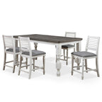 Ionessa Farmhouse Antique White Wood 5-Piece Counter Height Dining Set by Furniture of America