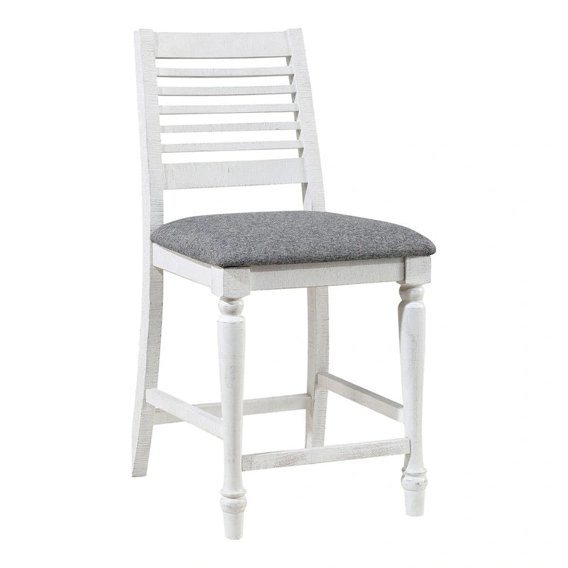 Ionessa Farmhouse Antique White Wood 5-Piece Counter Height Dining Set by Furniture of America