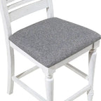 Ionessa Farmhouse Antique White Wood 5-Piece Counter Height Dining Set by Furniture of America