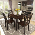 5-Piece Dining Table Set with Chairs, Home Kitchen Table Set