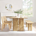 Amistad 72 Wood Dining Table and Bench Set