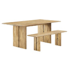 Amistad 72 Wood Dining Table and Bench Set