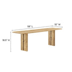 Amistad 72 Wood Dining Table and Bench Set