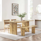 Amistad 72 Wood Dining Table and Bench Set