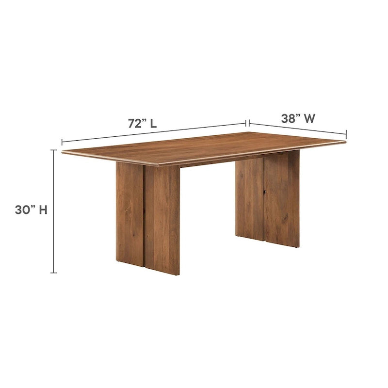 Amistad 72 Wood Dining Table and Bench Set