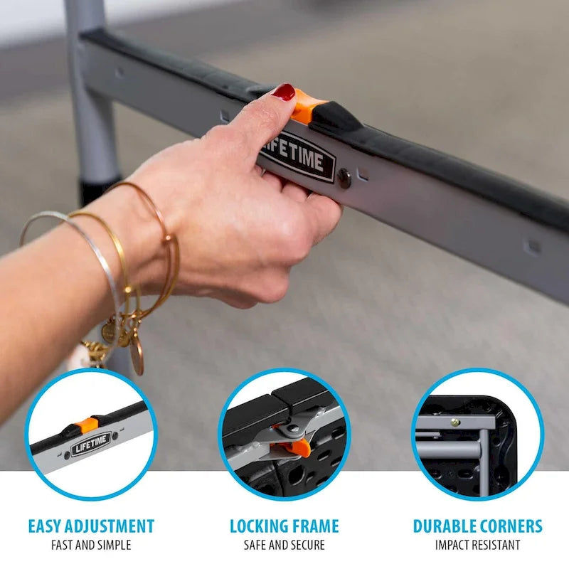 Lifetime 4-Foot Fold-In-Half Adjustable Table, Black (Light Commercial)