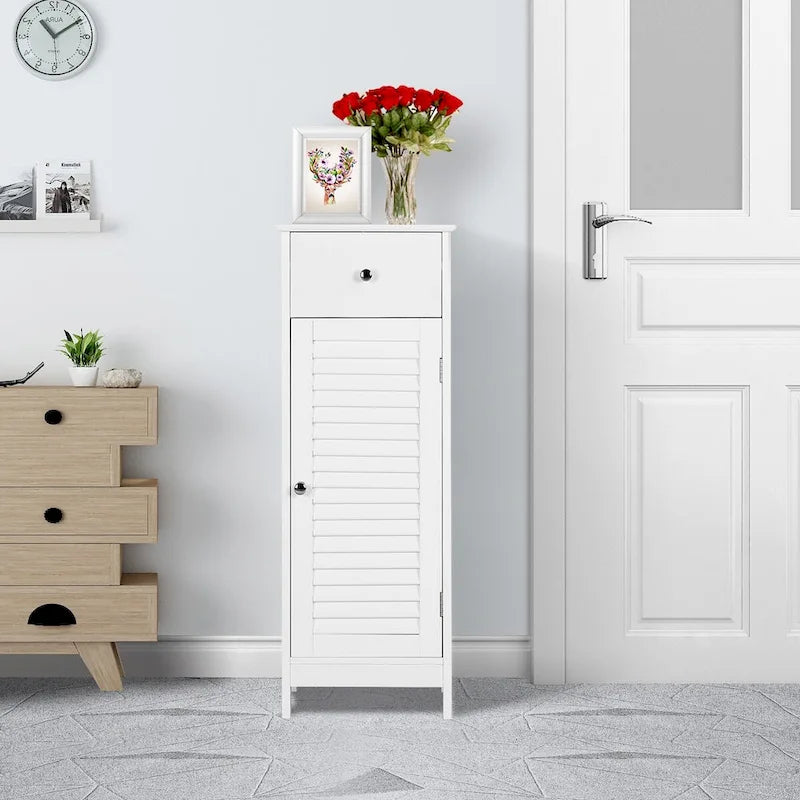Yaheetech Bathroom Free Standing Storage Floor Cabinet with Drawers