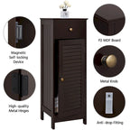 Yaheetech Bathroom Free Standing Storage Floor Cabinet with Drawers