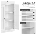 Yaheetech Bathroom Storage Cabinet Free-Standing Floor Cabinet With 4 Drawers and 2 Doors - N/A