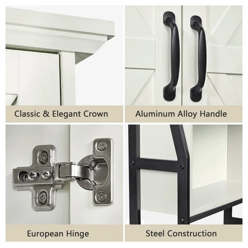 Over the Toilet Storage Cabinet - 8.5D x 25W x 69H