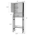 Over the Toilet Storage Cabinet - 8.5D x 25W x 69H