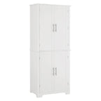 67 Tall MDF 4-door Bathroom Storage Cabinet with Adjustable Shelves - 28 X 67