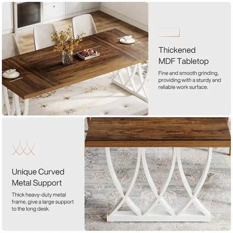 71 Wood Metal Home Office Executive Computer Desk Writing Table