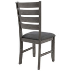 6 PCS Dining Room Table and Chairs with Bench, Rustic Wood Dining Set for 6