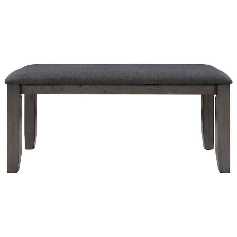 6 PCS Dining Room Table and Chairs with Bench, Rustic Wood Dining Set for 6