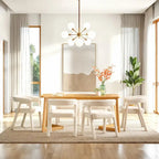 Middlebrook Modern Solid Wood Dining Table with Geometric Legs