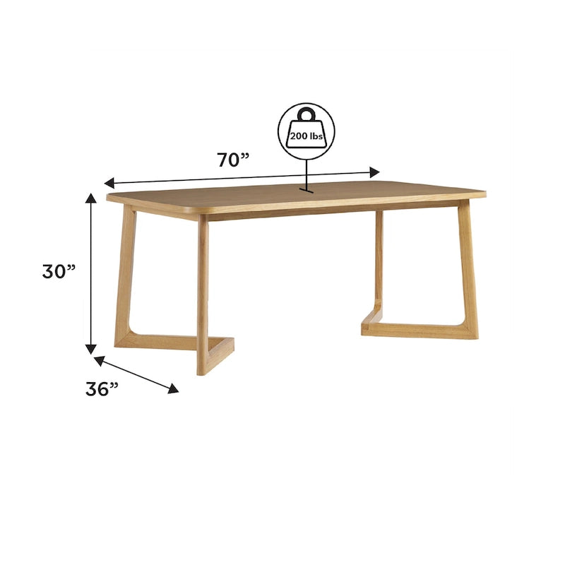 Middlebrook Modern Solid Wood Dining Table with Geometric Legs