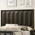 Furniture of America Uppon Espresso Wood Vertical Faceted Panel Bed