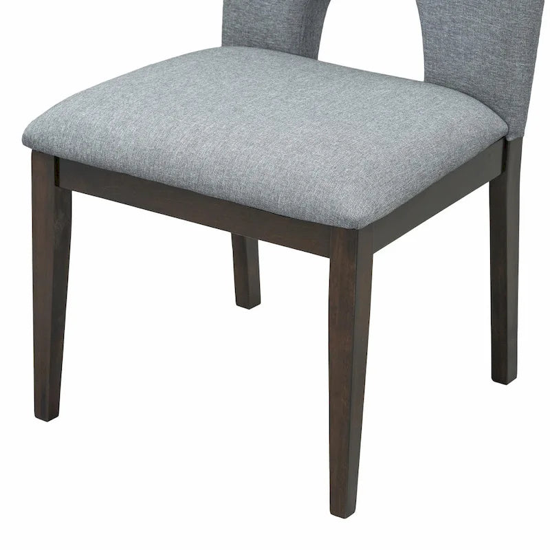 Modern 5-Piece Round Dining Set with 16.2 Removable Leaf