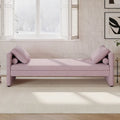 Modern Upholstered Chaise Lounger Daybed with Pillows Small Single Daybed