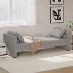 Modern Upholstered Chaise Lounger Daybed with Pillows Small Single Daybed