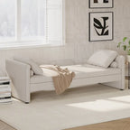 Modern Upholstered Chaise Lounger Daybed with Pillows Small Single Daybed