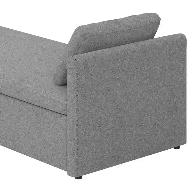 Modern Upholstered Chaise Lounger Daybed with Pillows Small Single Daybed