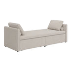 Modern Upholstered Chaise Lounger Daybed with Pillows Small Single Daybed