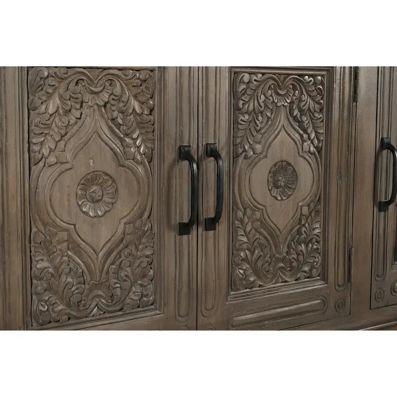 Clara 3-door Carved Solid Wood Sideboard