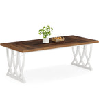 70.87-inch Wood Metal Rectangular Kitchen Dining Table for 6-8