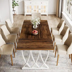 70.87-inch Wood Metal Rectangular Kitchen Dining Table for 6-8